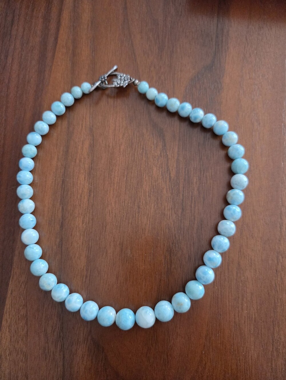 *Rare* Genuine Artisan Graduated Larimar Necklace